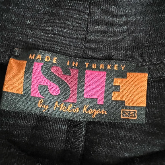 Isle by Melis Kozan Black Turtleneck Stretch Knit Dress Blk Heather Charcoal XS - Picture 8 of 11